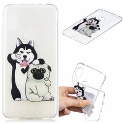 Selfie Dog Clear Varnish Soft Phone Back Cover for Mi Xiaomi Redmi Note 6