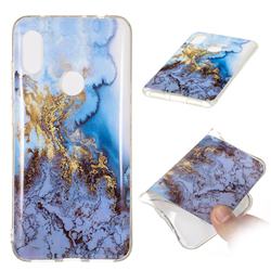 Sea Blue Soft TPU Marble Pattern Case for Mi Xiaomi Redmi Note 6