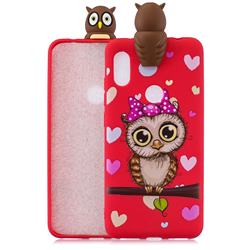 Bow Owl Soft 3D Climbing Doll Soft Case for Mi Xiaomi Redmi Note 6