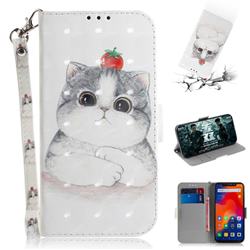 Cute Tomato Cat 3D Painted Leather Wallet Phone Case for Mi Xiaomi Redmi Note 6 Pro