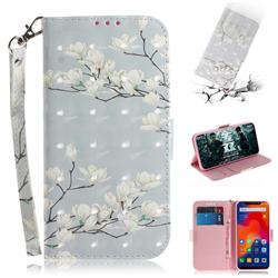Magnolia Flower 3D Painted Leather Wallet Phone Case for Mi Xiaomi Redmi Note 6 Pro