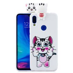 Cute Pink Kitten Soft 3D Climbing Doll Soft Case for Xiaomi Mi Redmi Note 7 / Note 7 Pro