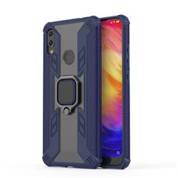 Predator Armor Metal Ring Grip Shockproof Dual Layer Rugged Hard Cover for Xiaomi Mi Redmi Note 7 / Note 7 Pro - Blue
