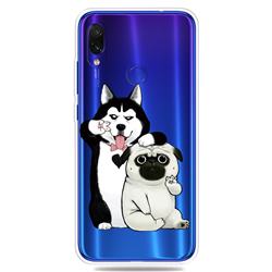 Selfie Dog Clear Varnish Soft Phone Back Cover for Xiaomi Mi Redmi Note 7 / Note 7 Pro
