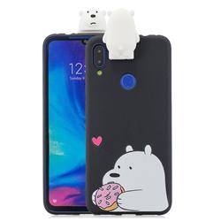 Big White Bear Soft 3D Climbing Doll Stand Soft Case for Xiaomi Mi Redmi Note 7 / Note 7 Pro