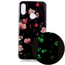 Rose Flower Noctilucent Soft TPU Back Cover for Xiaomi Mi Redmi Note 7 / Note 7 Pro