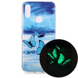 Flying Butterflies Noctilucent Soft TPU Back Cover for Xiaomi Mi Redmi Note 7 / Note 7 Pro