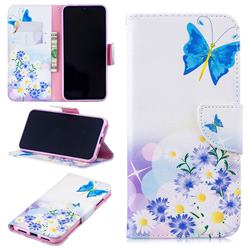 Butterflies Flowers Leather Wallet Case for Xiaomi Mi Redmi Note 7 / Note 7 Pro