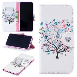 Colorful Tree Leather Wallet Case for Xiaomi Mi Redmi Note 7 / Note 7 Pro