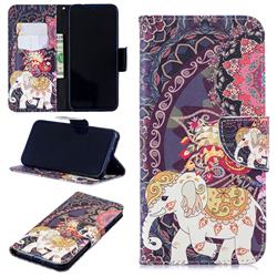 Totem Flower Elephant Leather Wallet Case for Xiaomi Mi Redmi Note 7 / Note 7 Pro