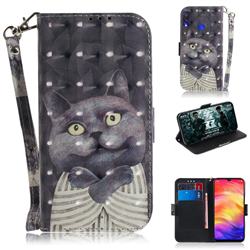 Cat Embrace 3D Painted Leather Wallet Phone Case for Xiaomi Mi Redmi Note 7 / Note 7 Pro