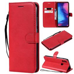 Retro Greek Classic Smooth PU Leather Wallet Phone Case for Xiaomi Mi Redmi Note 7 / Note 7 Pro - Red