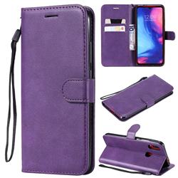 Retro Greek Classic Smooth PU Leather Wallet Phone Case for Xiaomi Mi Redmi Note 7 / Note 7 Pro - Purple