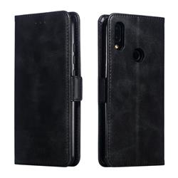 Retro Classic Calf Pattern Leather Wallet Phone Case for Xiaomi Mi Redmi Note 7 / Note 7 Pro - Black