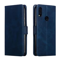 Retro Classic Calf Pattern Leather Wallet Phone Case for Xiaomi Mi Redmi Note 7 / Note 7 Pro - Blue
