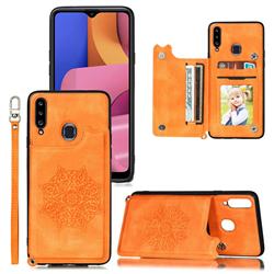 Luxury Mandala Multi-function Magnetic Card Slots Stand Leather Back Cover for Xiaomi Mi Redmi Note 7 / Note 7 Pro - Yellow