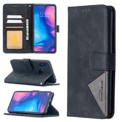 Binfen Color BF05 Prismatic Slim Wallet Flip Cover for Xiaomi Mi Redmi Note 7 / Note 7 Pro - Black