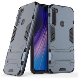 Armor Premium Tactical Grip Kickstand Shockproof Dual Layer Rugged Hard Cover for Mi Xiaomi Redmi Note 8 - Navy