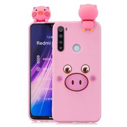 Small Pink Pig Soft 3D Climbing Doll Soft Case for Mi Xiaomi Redmi Note 8
