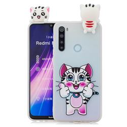 Cute Pink Kitten Soft 3D Climbing Doll Soft Case for Mi Xiaomi Redmi Note 8