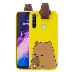 Brown Bear Soft 3D Climbing Doll Stand Soft Case for Mi Xiaomi Redmi Note 8