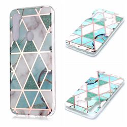 Green White Galvanized Rose Gold Marble Phone Back Cover for Mi Xiaomi Redmi Note 8