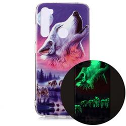 Wolf Howling Noctilucent Soft TPU Back Cover for Mi Xiaomi Redmi Note 8