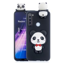 Blue Bow Panda Soft 3D Climbing Doll Soft Case for Mi Xiaomi Redmi Note 8