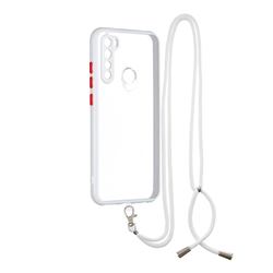 Necklace Cross-body Lanyard Strap Cord Phone Case Cover for Mi Xiaomi Redmi Note 8 - White