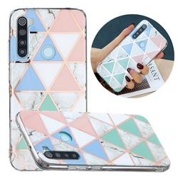 Fresh Triangle Painted Marble Electroplating Protective Case for Mi Xiaomi Redmi Note 8