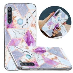 Purple and White Painted Marble Electroplating Protective Case for Mi Xiaomi Redmi Note 8