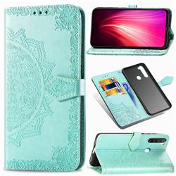Embossing Imprint Mandala Flower Leather Wallet Case for Mi Xiaomi Redmi Note 8 - Green