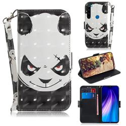 Angry Bear 3D Painted Leather Wallet Phone Case for Mi Xiaomi Redmi Note 8