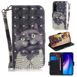 Cat Embrace 3D Painted Leather Wallet Phone Case for Mi Xiaomi Redmi Note 8