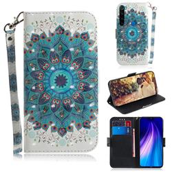 Peacock Mandala 3D Painted Leather Wallet Phone Case for Mi Xiaomi Redmi Note 8