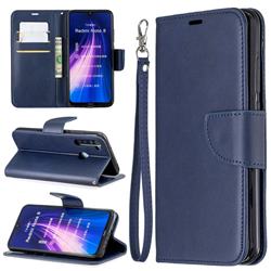 Classic Sheepskin PU Leather Phone Wallet Case for Mi Xiaomi Redmi Note 8 - Blue