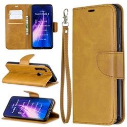 Classic Sheepskin PU Leather Phone Wallet Case for Mi Xiaomi Redmi Note 8 - Yellow