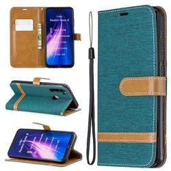 Jeans Cowboy Denim Leather Wallet Case for Mi Xiaomi Redmi Note 8 - Green