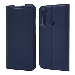 Ultra Slim Card Magnetic Automatic Suction Leather Wallet Case for Mi Xiaomi Redmi Note 8 - Royal Blue