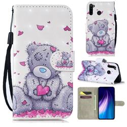 Love Panda 3D Painted Leather Wallet Phone Case for Mi Xiaomi Redmi Note 8