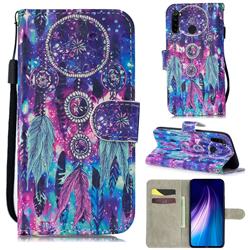 Star Wind Chimes 3D Painted Leather Wallet Phone Case for Mi Xiaomi Redmi Note 8