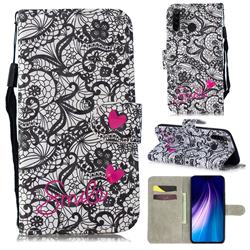 Lace Flower 3D Painted Leather Wallet Phone Case for Mi Xiaomi Redmi Note 8