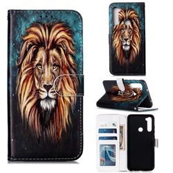 Ice Lion 3D Relief Oil PU Leather Wallet Case for Mi Xiaomi Redmi Note 8