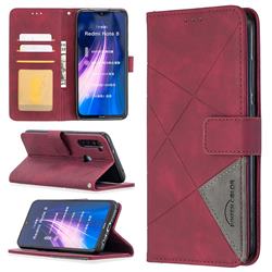 Binfen Color BF05 Prismatic Slim Wallet Flip Cover for Mi Xiaomi Redmi Note 8 - Red