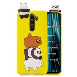 Striped Bear Soft 3D Climbing Doll Soft Case for Mi Xiaomi Redmi Note 8 Pro