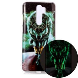 Wolf King Noctilucent Soft TPU Back Cover for Mi Xiaomi Redmi Note 8 Pro