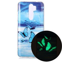 Flying Butterflies Noctilucent Soft TPU Back Cover for Mi Xiaomi Redmi Note 8 Pro