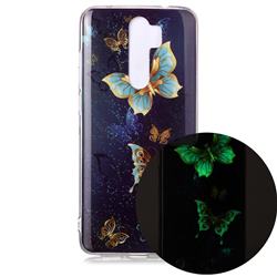 Golden Butterflies Noctilucent Soft TPU Back Cover for Mi Xiaomi Redmi Note 8 Pro