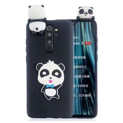 Red Bow Panda Soft 3D Climbing Doll Soft Case for Mi Xiaomi Redmi Note 8 Pro
