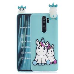 Couple Unicorn Soft 3D Climbing Doll Soft Case for Mi Xiaomi Redmi Note 8 Pro